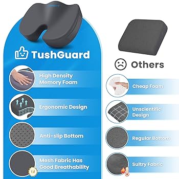 Amazon.com: TushGuard Seat Cushion, Office Chair Cushions